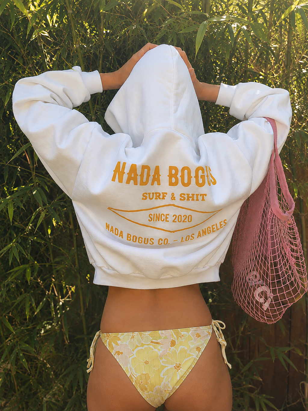 SURF & S*** WOMEN'S CROP ZIP UP HOODIE