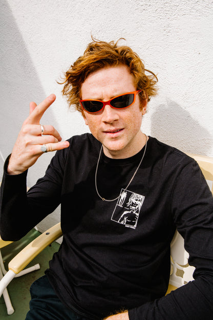 "BOARDFIRE" Long Sleeve Shirt BLACK