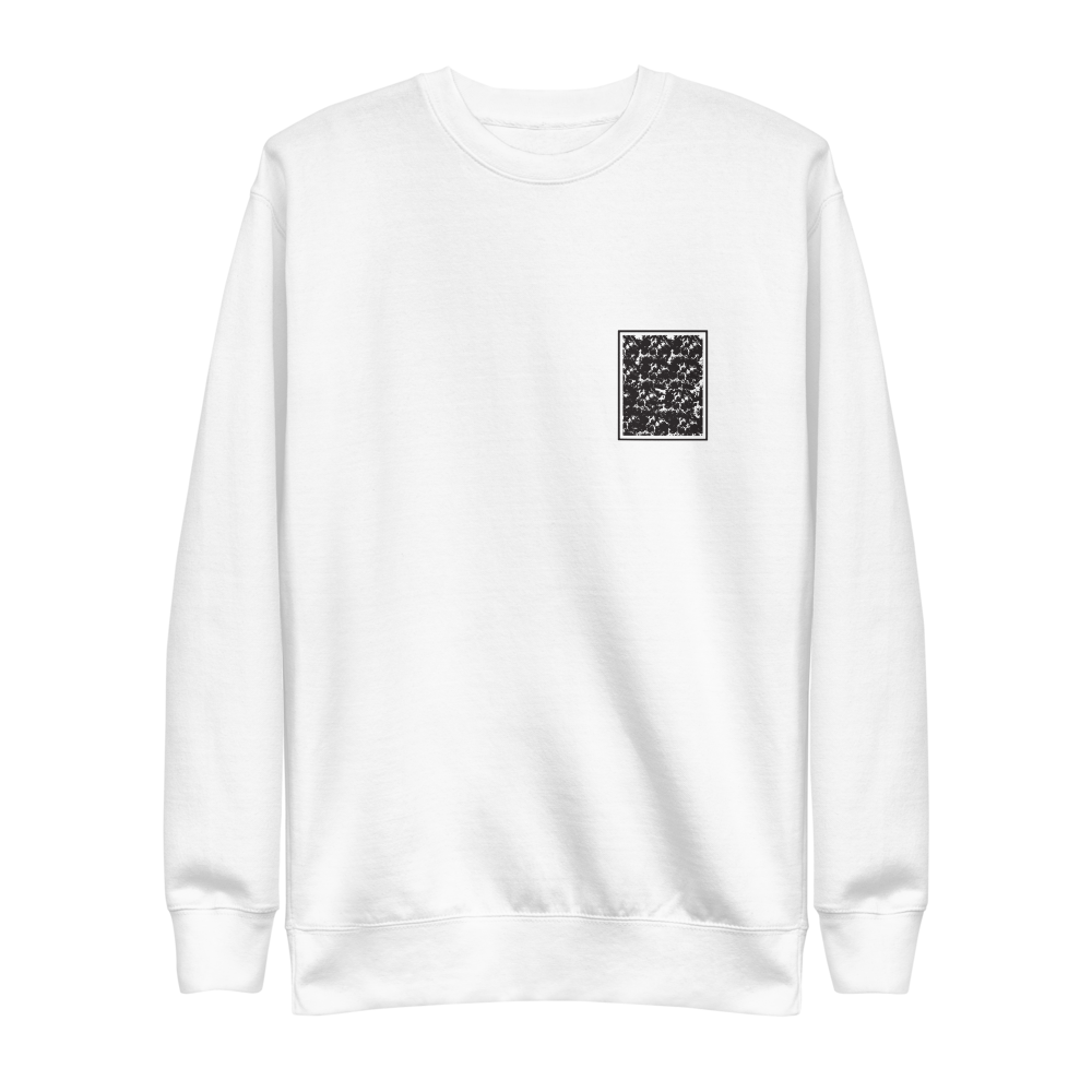 "CORAL" UNISEX Crew WHITE/GREY