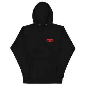 "BOGUS" UNISEX Hoodie BLACK/WHITE