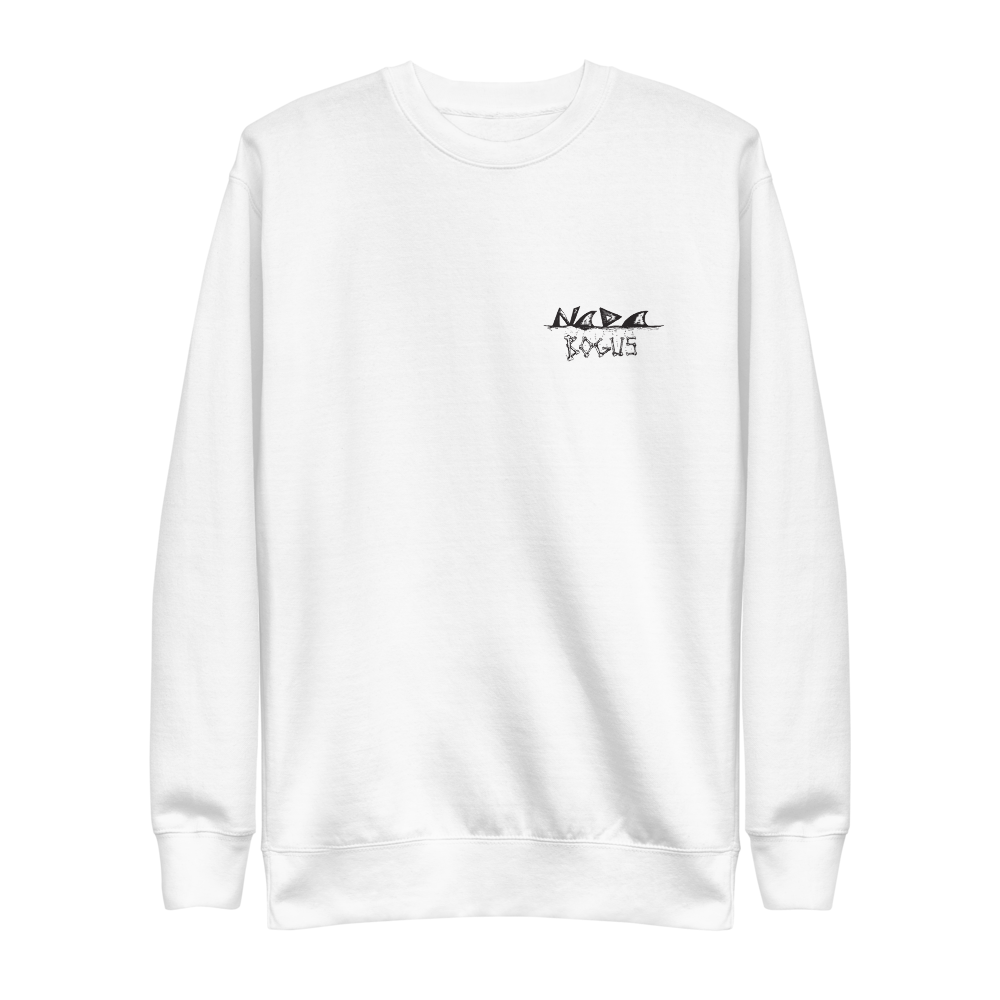 "BAX BONES" UNISEX Crew WHITE/GREY