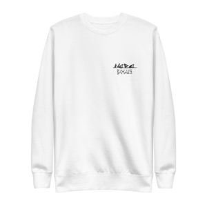 "BAX BONES" UNISEX Crew WHITE/GREY