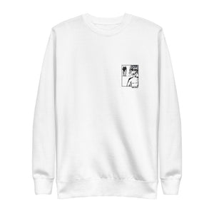 "Boardfire" UNISEX Crew WHITE/GREY