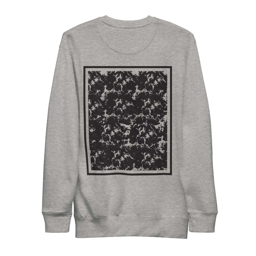 "CORAL" UNISEX Crew WHITE/GREY