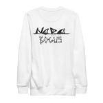 "BAX BONES" UNISEX Crew WHITE/GREY