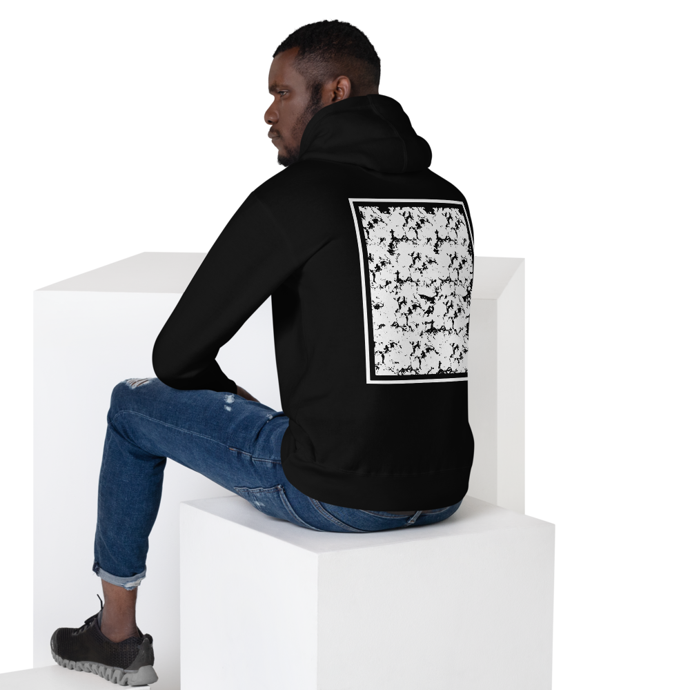 "CORAL" UNISEX Hoodie BLACK