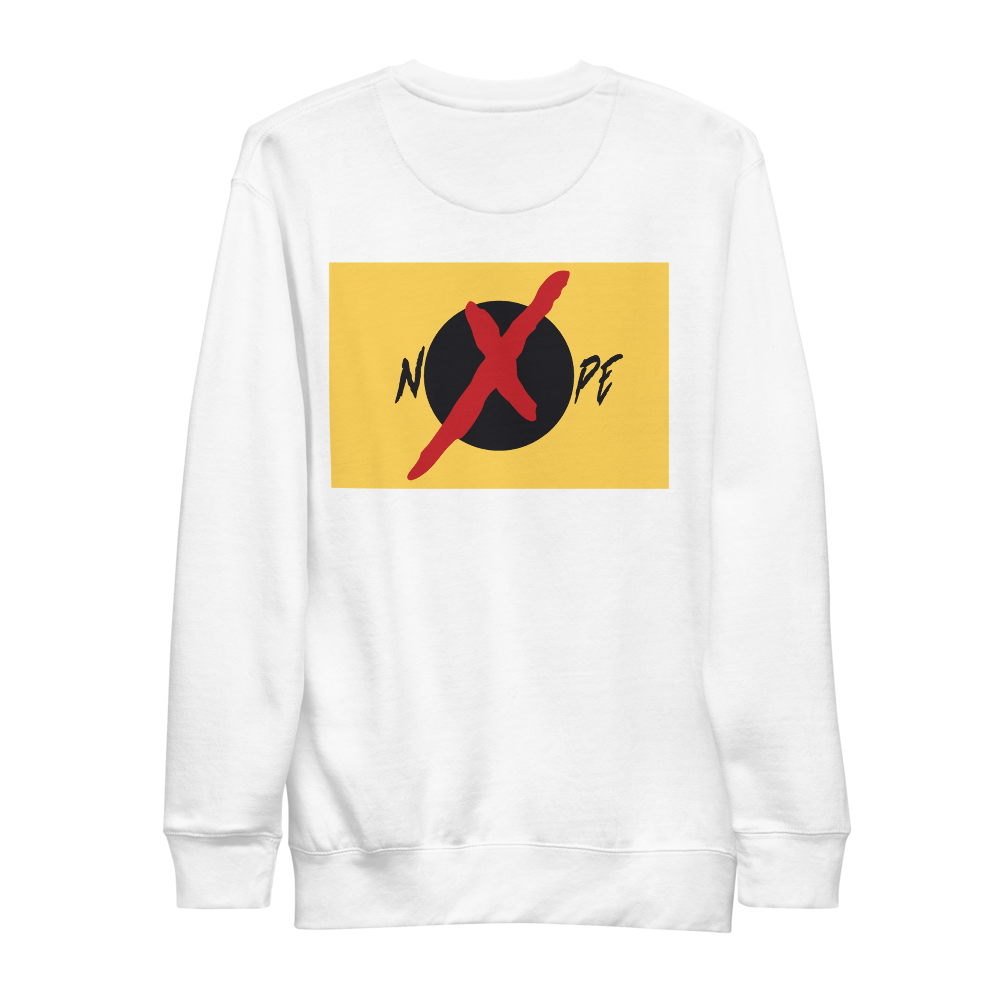 "NOPE" UNISEX Crew BLACK/WHITE