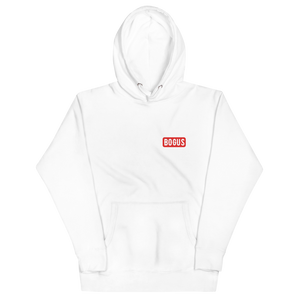 "BOGUS" UNISEX Hoodie BLACK/WHITE