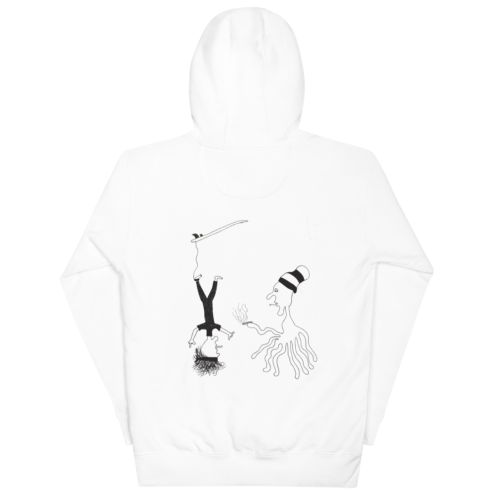 "RASTAPUS" UNISEX Hoodie WHITE/GREY