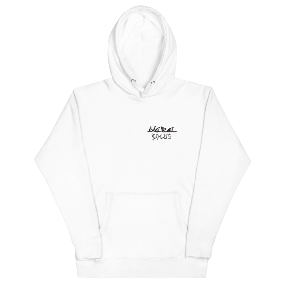 "BAX BONES" UNISEX Hoodie WHITE/GREY