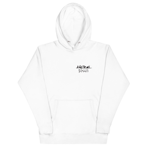 "BAX BONES" UNISEX Hoodie WHITE/GREY