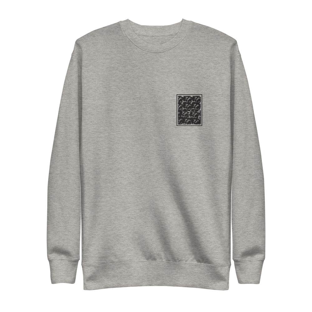 "CORAL" UNISEX Crew WHITE/GREY