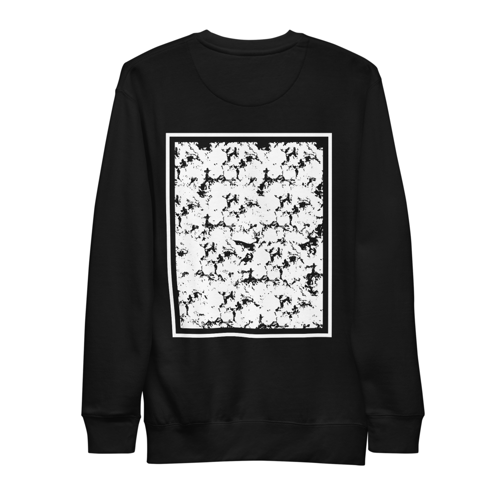 "CORAL" UNISEX Crew BLACK