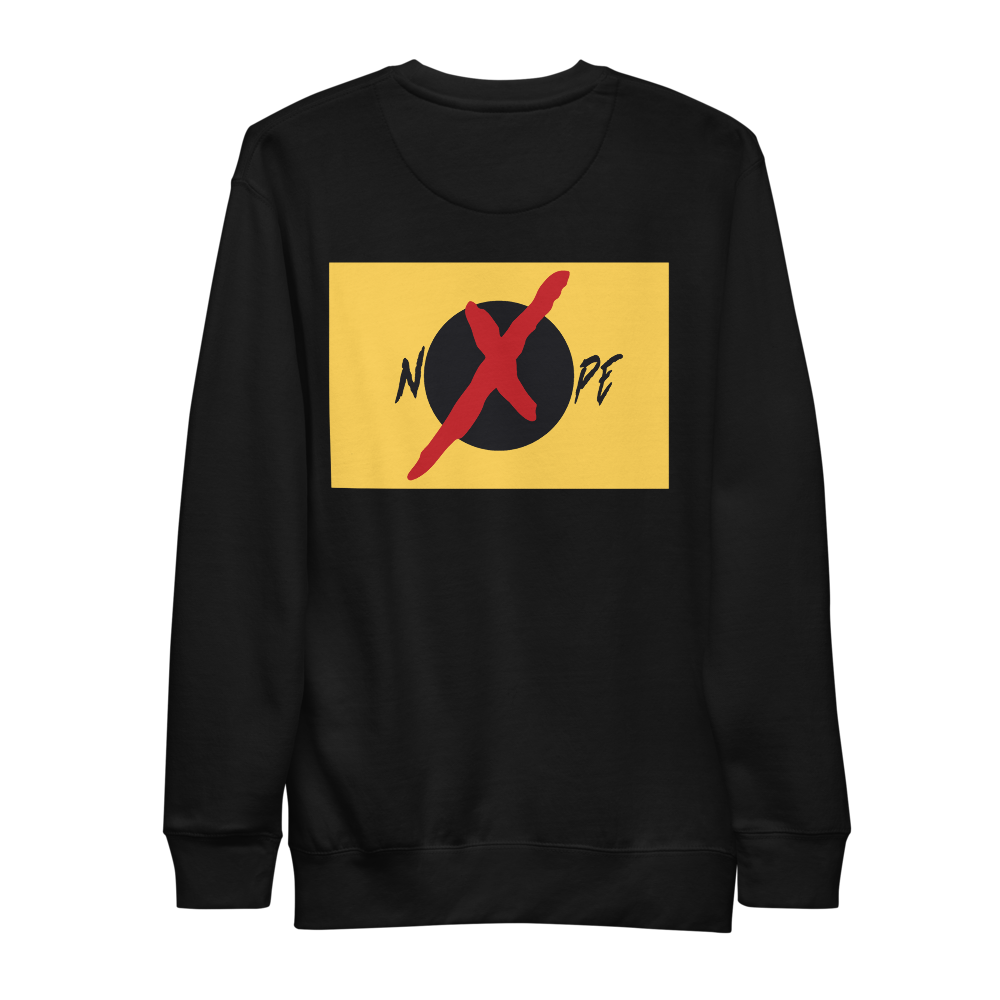 "NOPE" UNISEX Crew BLACK/WHITE