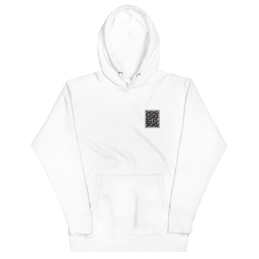 "CORAL" UNISEX Hoodie WHITE/GREY