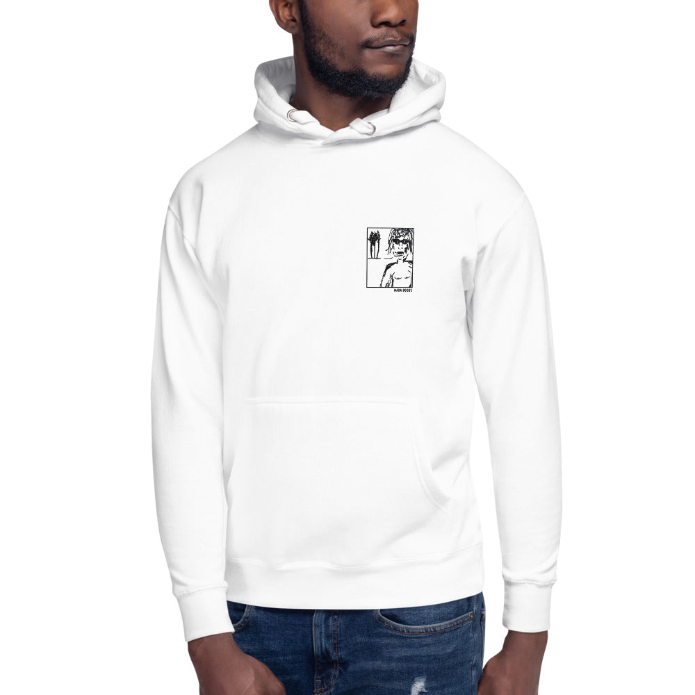 "BOARDFIRE" UNISEX Hoodie WHITE/GREY