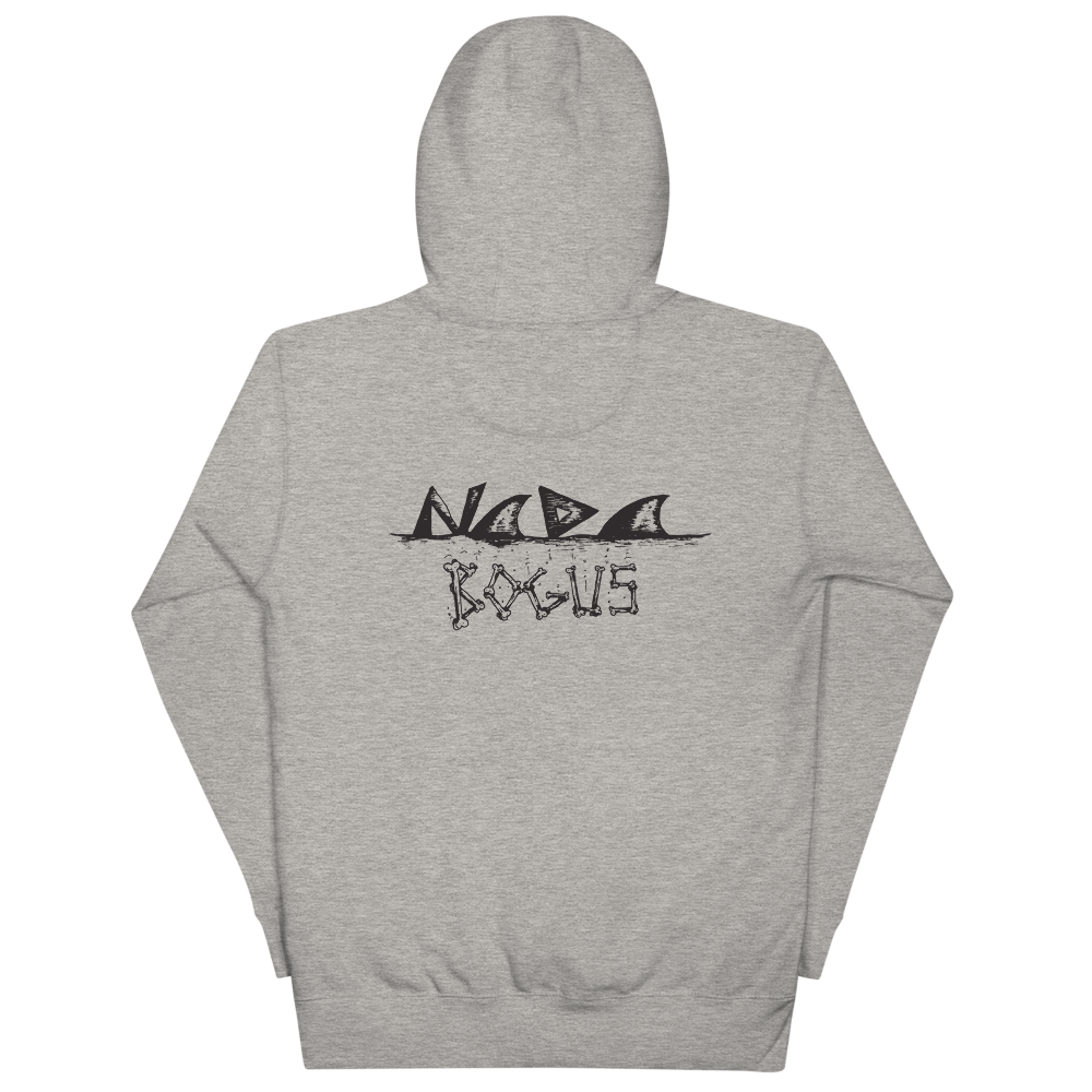 "BAX BONES" UNISEX Hoodie WHITE/GREY