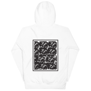 "CORAL" UNISEX Hoodie WHITE/GREY