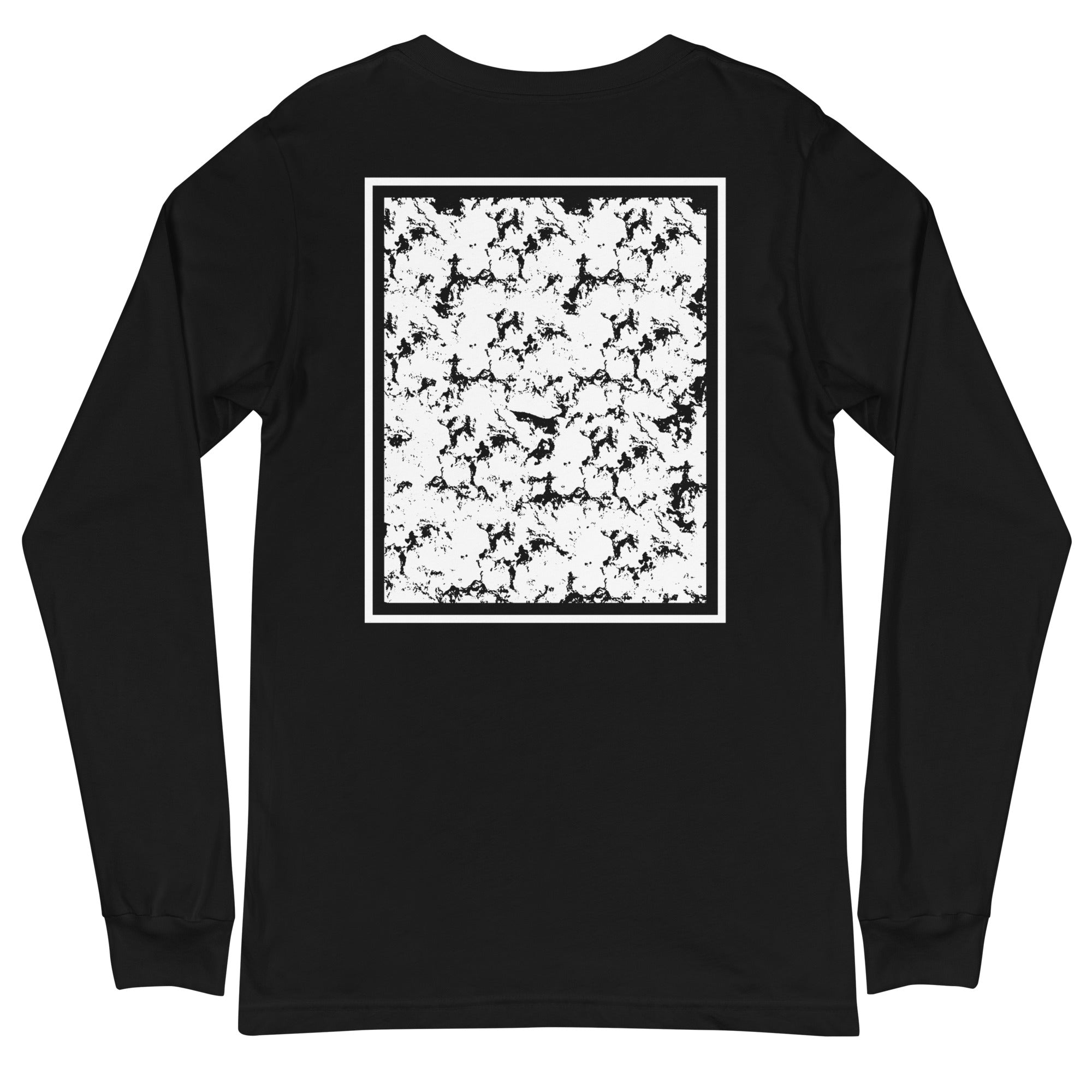 "CORAL" UNISEX Long Sleeve Shirt BLACK