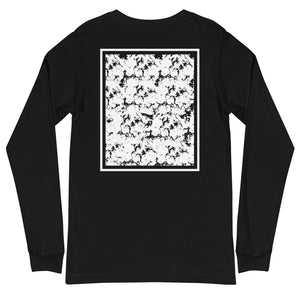 "CORAL" UNISEX Long Sleeve Shirt BLACK