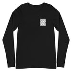 "CORAL" UNISEX Long Sleeve Shirt BLACK