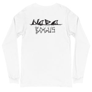 "BAX BONES" UNISEX Long Sleeve Shirt White