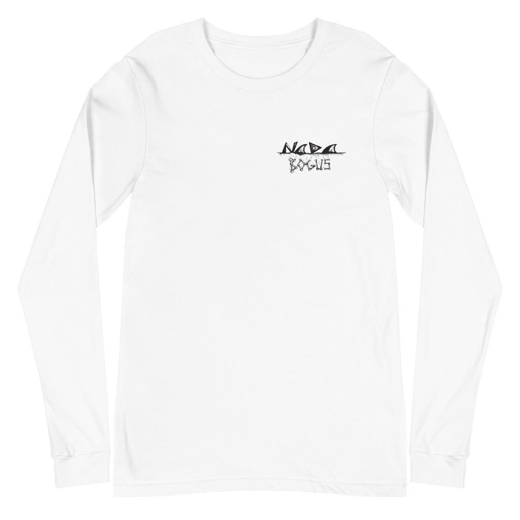 "BAX BONES" UNISEX Long Sleeve Shirt White