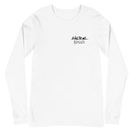 "BAX BONES" UNISEX Long Sleeve Shirt White