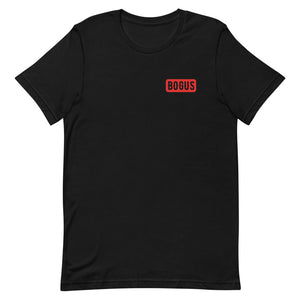 "BOGUS" UNISEX T-Shirt BLACK/WHITE